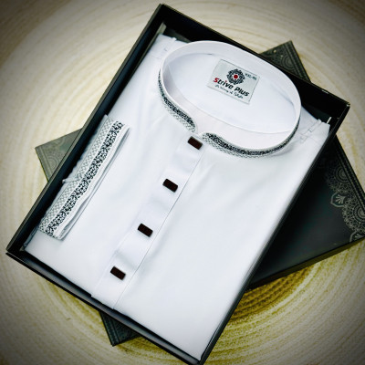 Micro Stice Fabric-White (Black)